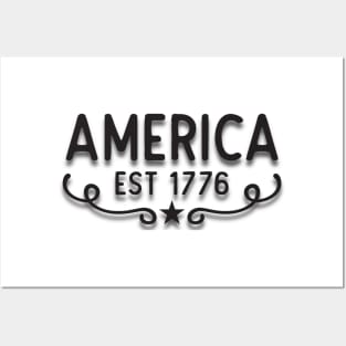 America - Established 1776 Posters and Art